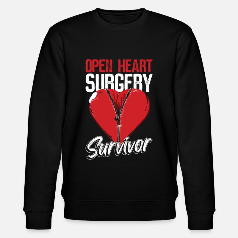 Herzoperation Survivor Genesung - Stanley/Stella Unisex Bio-Sweatshirt CHANGER  - Schwarz