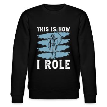 Rpg-rollenspiele Und Larping - Stanley/Stella CHANGER Unisex Organic Sweatshirt - black - Front - Nik (191cm) & Marisol (170cm)