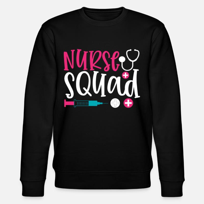 Spruch nurse squad - Stanley/Stella Unisex Bio-Sweatshirt CHANGER - Schwarz