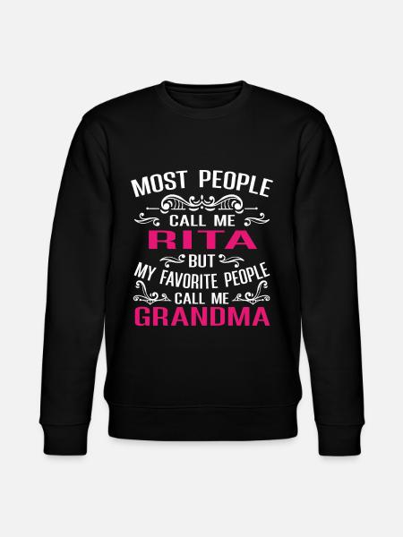 Rita Name Funny Personalized Grandma - Stanley/Stella CHANGER Unisex Organic Sweatshirt - black