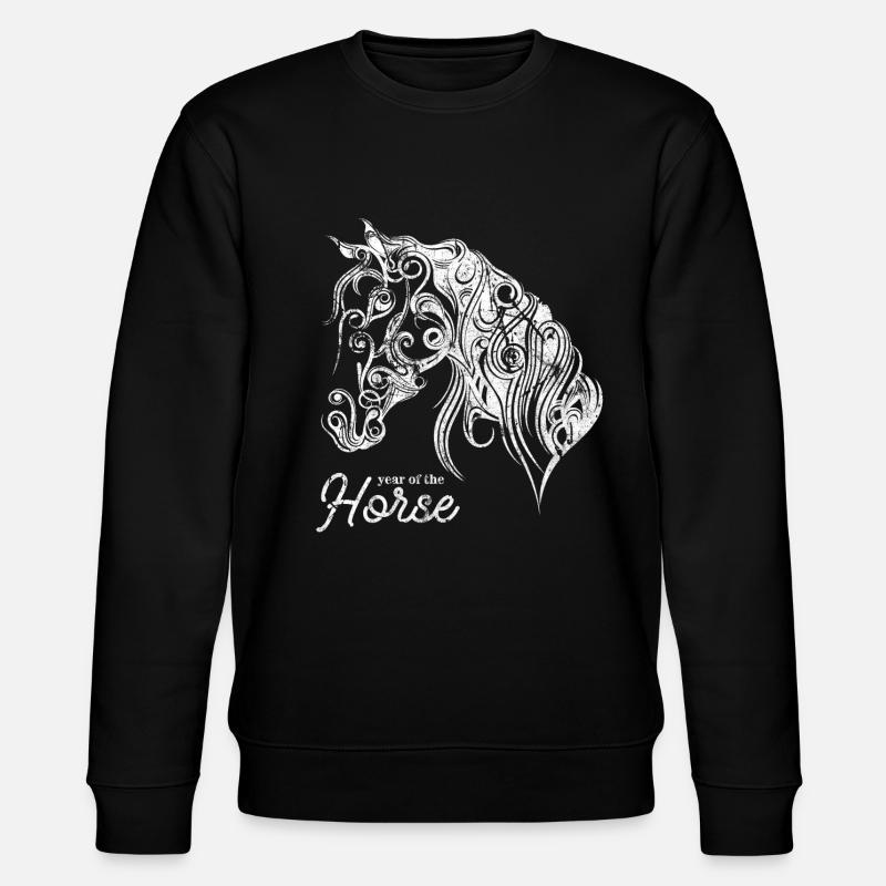 Pferd - Stanley/Stella Unisex Bio-Sweatshirt CHANGER  - Schwarz