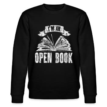 Bücher - Stanley/Stella Unisex Bio-Sweatshirt CHANGER  - Schwarz - Vorne - Nik (191cm) & Marisol (170cm)