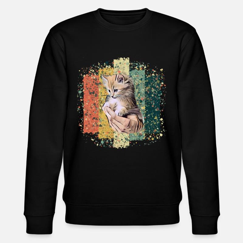 Katze - Stanley/Stella Unisex Bio-Sweatshirt CHANGER - Schwarz