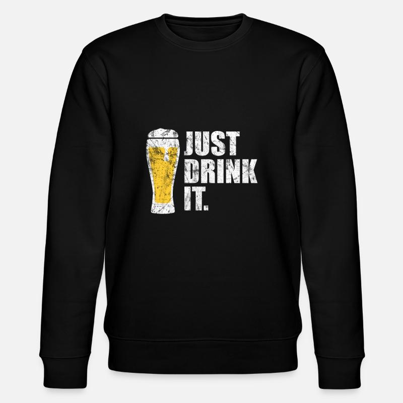Bier Alkohol Party Geschenkidee - Stanley/Stella Unisex Bio-Sweatshirt CHANGER  - Schwarz