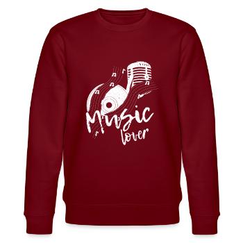 Musik - Stanley/Stella Unisex Bio-Sweatshirt CHANGER  - Burgunderrot - Vorne - Nik (191cm) & Marisol (170cm)