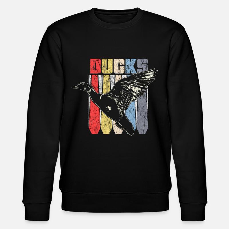 Bird duck gift - Stanley/Stella CHANGER Unisex Organic Sweatshirt - black