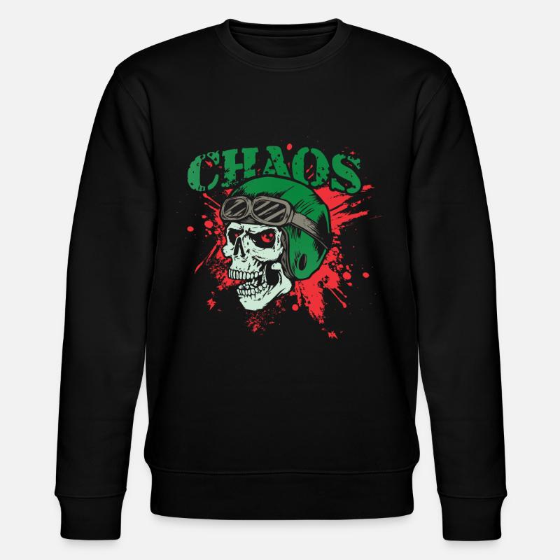 Totenkopf - Stanley/Stella Unisex Bio-Sweatshirt CHANGER  - Schwarz
