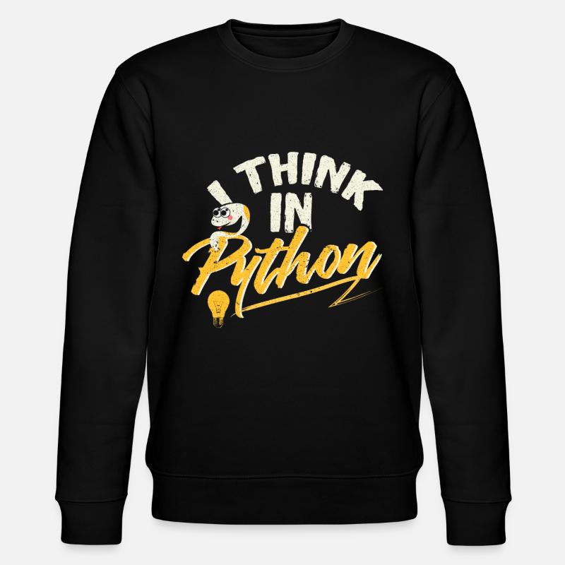 Python Programmierer - Stanley/Stella CHANGER Unisex Organic Sweatshirt - black