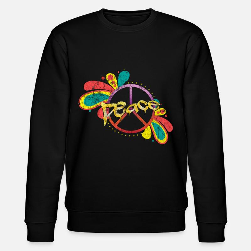 Paix rétro - Sweat bio CHANGER Stanley/Stella Unisexe - noir