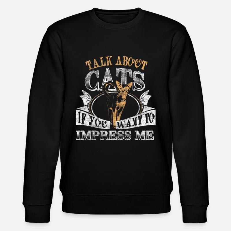 Katze Katzen - Stanley/Stella Unisex Bio-Sweatshirt CHANGER  - Schwarz