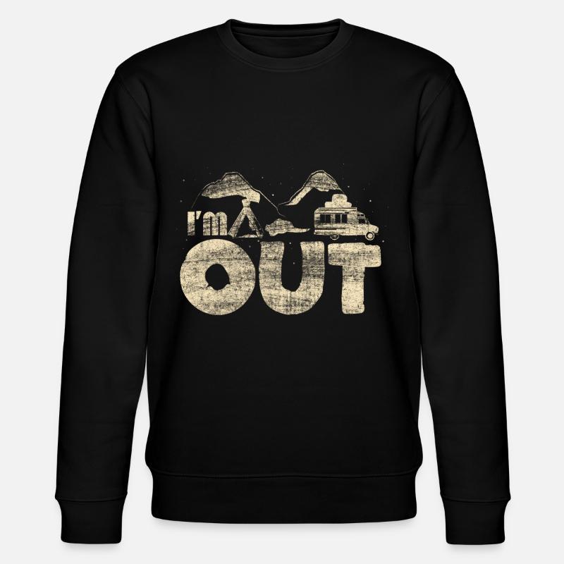 Camping mountains wilderness gift - Stanley/Stella CHANGER Unisex Organic Sweatshirt - black