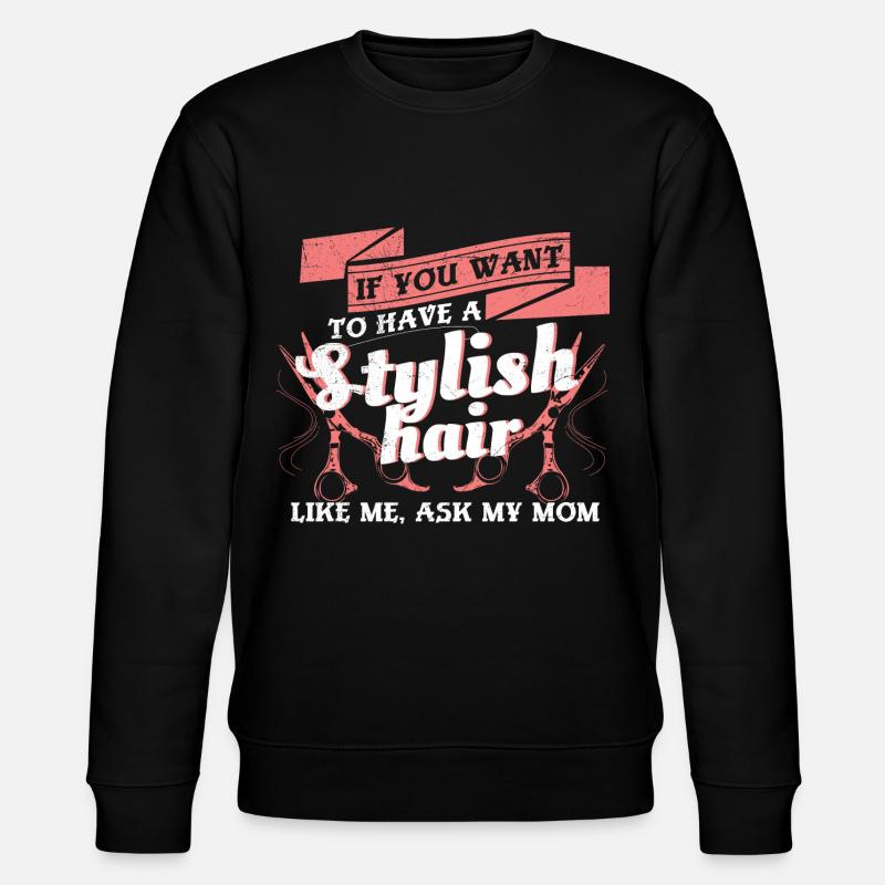 Mutter Tochter Friseur - Stanley/Stella Unisex Bio-Sweatshirt CHANGER  - Schwarz