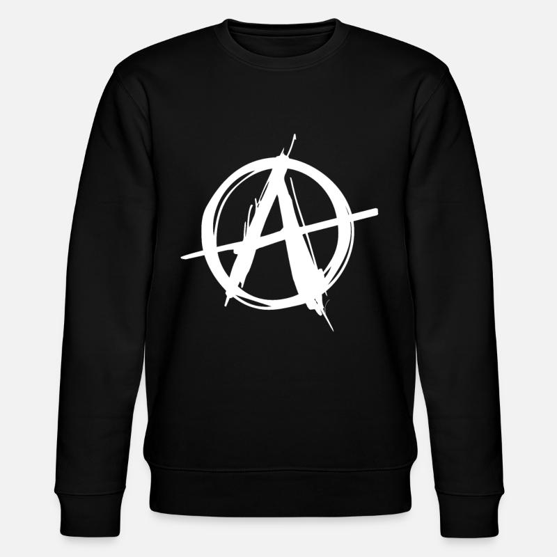 ancap symbol - Stanley/Stella CHANGER Unisex Organic Sweatshirt - black
