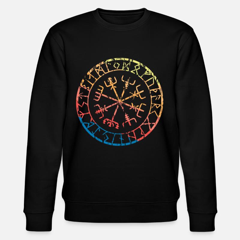 Boussole Rune Viking Vegvisir - Sweat bio CHANGER Stanley/Stella Unisexe - noir