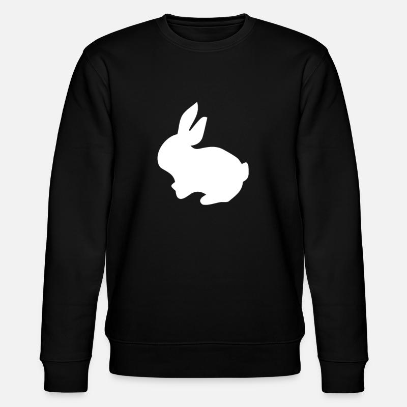 rabbits cute - Stanley/Stella CHANGER Unisex Organic Sweatshirt - black