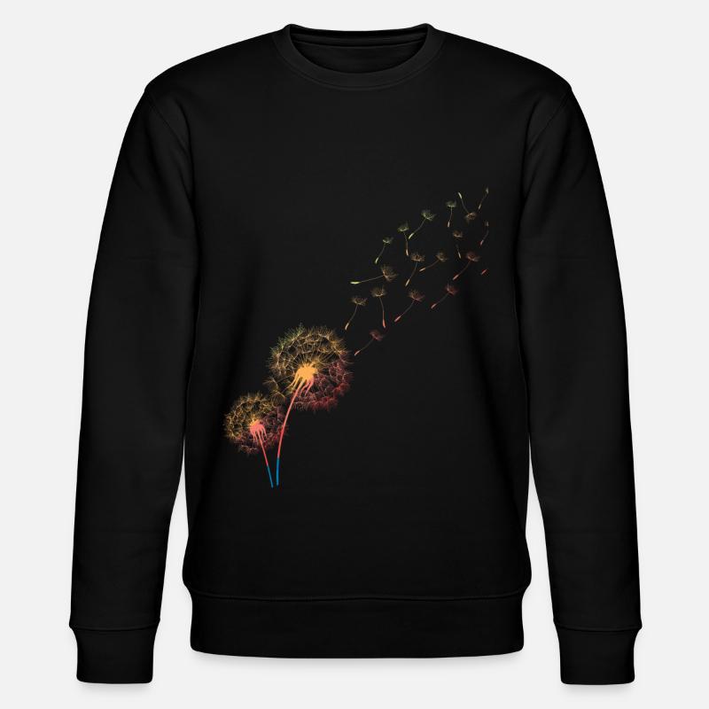 Löwenzahn, Knäuelgras, Pusteblume - Stanley/Stella Unisex Bio-Sweatshirt CHANGER  - Schwarz
