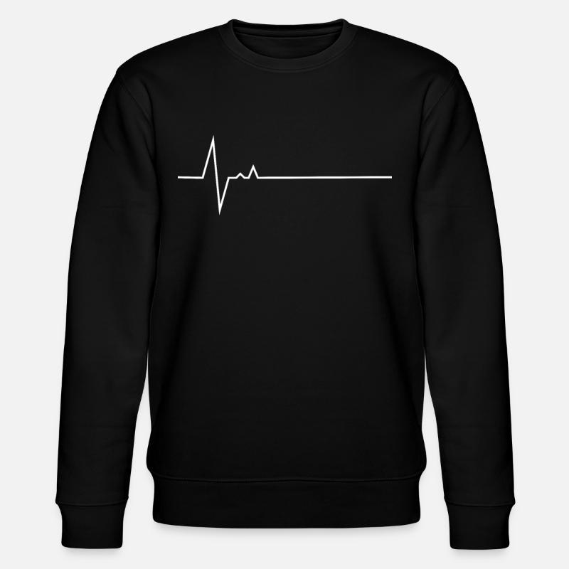 Ekg Herzschlag - Stanley/Stella Unisex Bio-Sweatshirt CHANGER  - Schwarz
