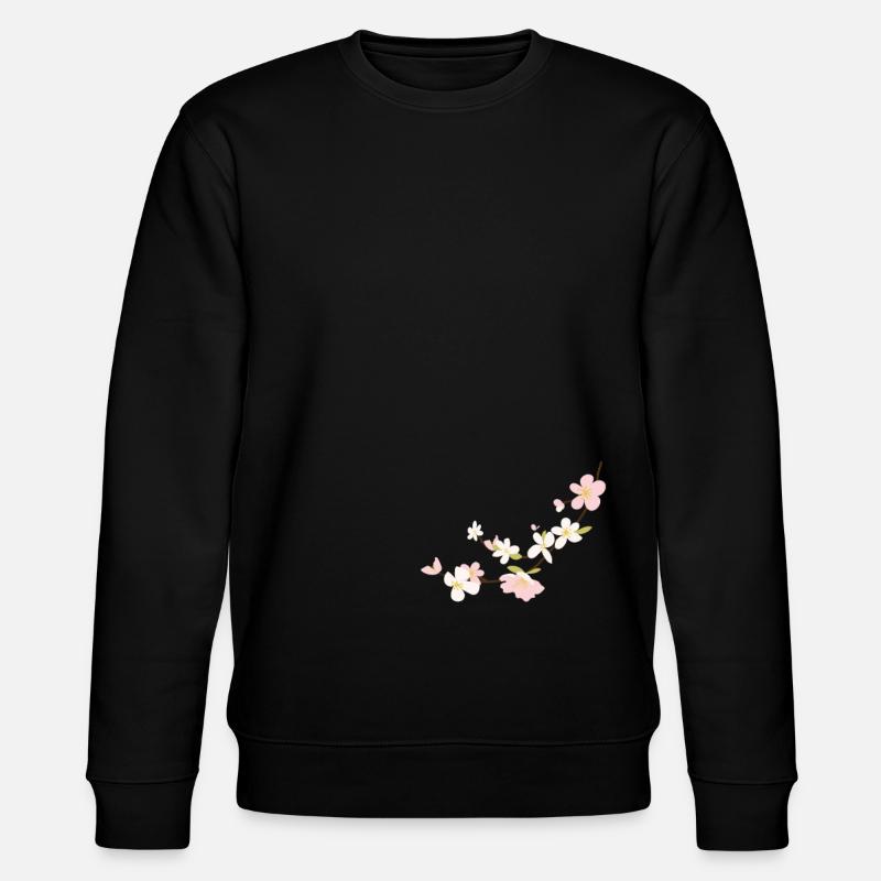 flowers - Stanley/Stella CHANGER Unisex Organic Sweatshirt - black
