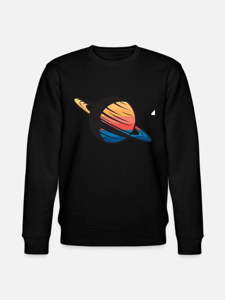 Planet Saturn outer space - Stanley/Stella CHANGER Unisex Organic Sweatshirt - black