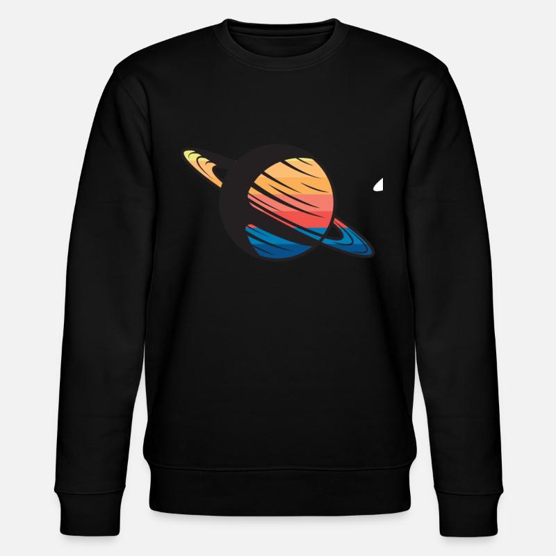 Planet Saturn outer space - Stanley/Stella CHANGER Unisex Organic Sweatshirt - black
