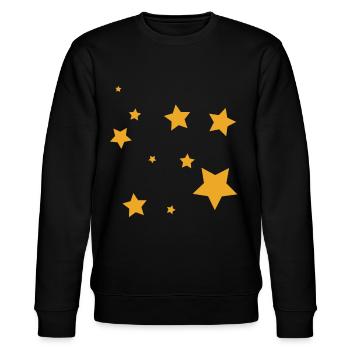 Stern Sterne - Stanley/Stella Unisex Bio-Sweatshirt CHANGER  - Schwarz - Vorne - Nik (191cm) & Marisol (170cm)