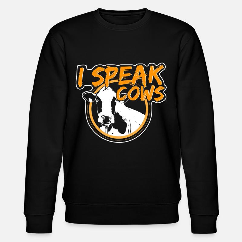 Kuh Kühe Berge - Stanley/Stella Unisex Bio-Sweatshirt CHANGER  - Schwarz