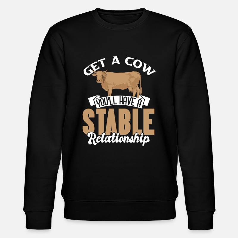 Cow beef mountains - Stanley/Stella CHANGER Unisex Organic Sweatshirt - black