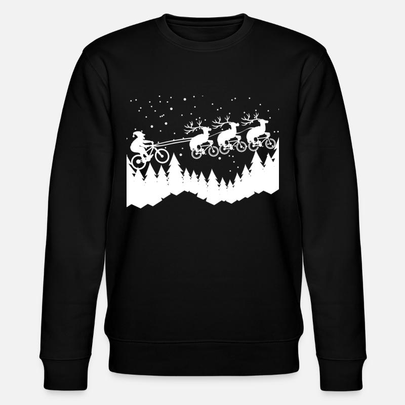 Bicycle christmas - Stanley/Stella CHANGER Unisex Organic Sweatshirt - black