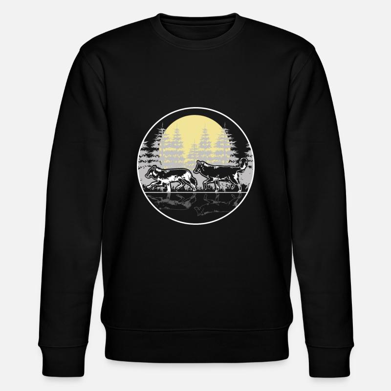 Idée cadeau animaux loups - Sweat bio CHANGER Stanley/Stella Unisexe - noir