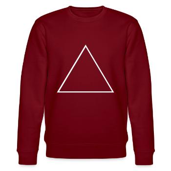Triangles - Stanley/Stella CHANGER Unisex Organic Sweatshirt - burgundy - Front - Nik (191cm) & Marisol (170cm)