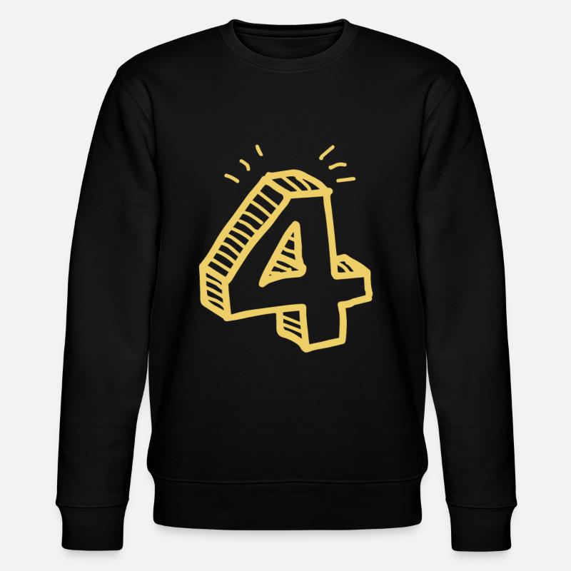 4 numéro - Sweat bio CHANGER Stanley/Stella Unisexe - noir