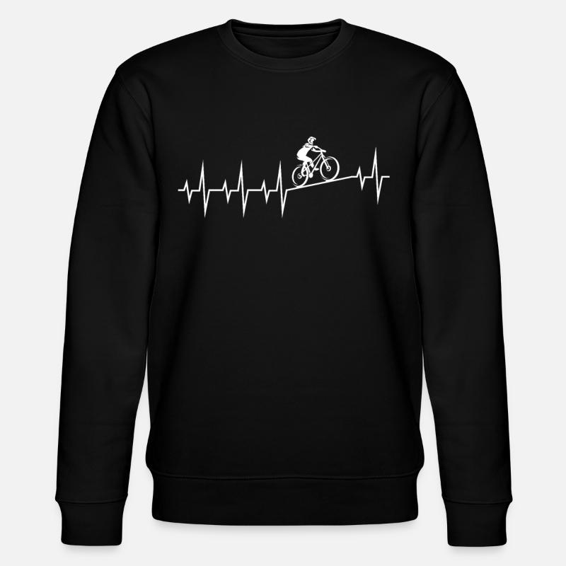 Bicycle EKG - Stanley/Stella CHANGER Unisex Organic Sweatshirt - black