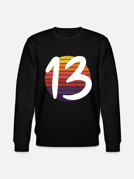 13 Birthday - Stanley/Stella CHANGER Unisex Organic Sweatshirt - black