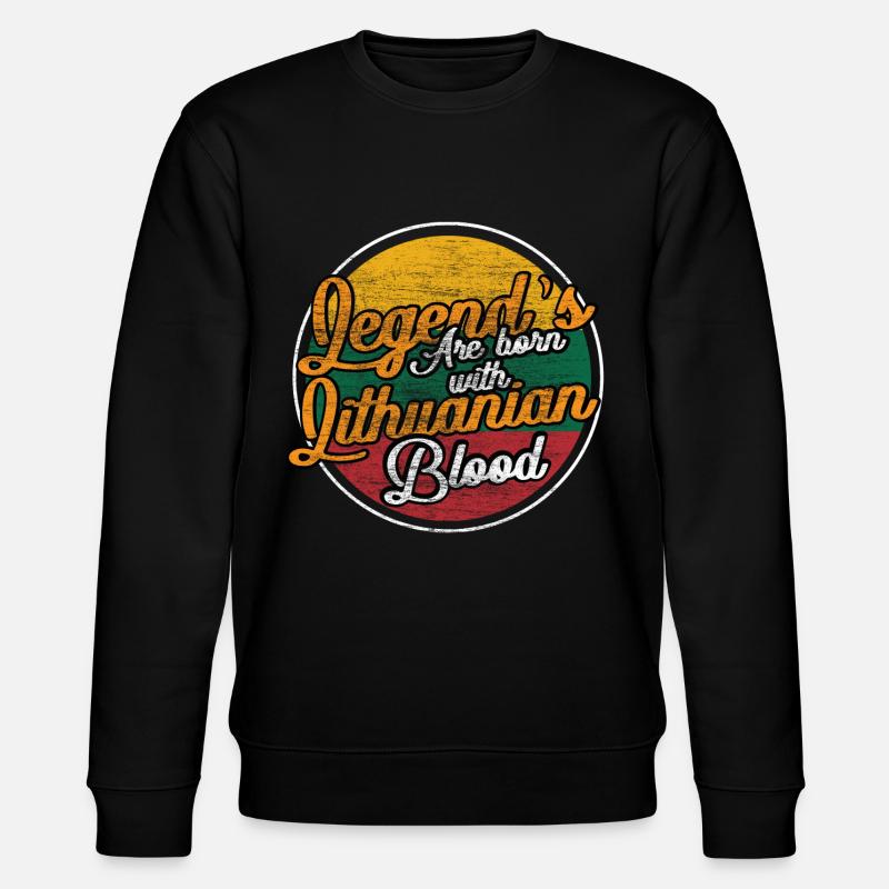 Litauen Baltisch Herkunft Geschenkidee - Stanley/Stella Unisex Bio-Sweatshirt CHANGER  - Schwarz
