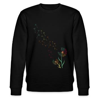 Pusteblume Dandelion - Stanley/Stella CHANGER Unisex Organic Sweatshirt - black - Front - Nik (191cm) & Marisol (170cm)