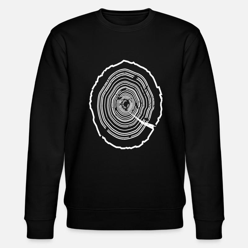 Wooden disc tree bark - Stanley/Stella CHANGER Unisex Organic Sweatshirt - black
