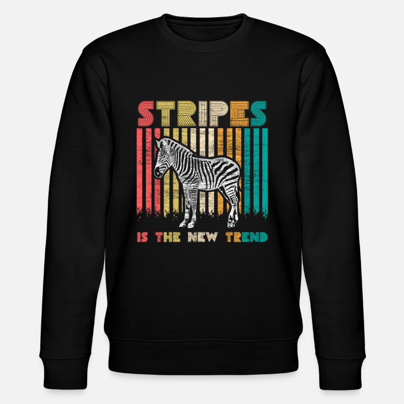 Zebra Afrika Tier Geschenkidee - Stanley/Stella Unisex Bio-Sweatshirt CHANGER - Schwarz