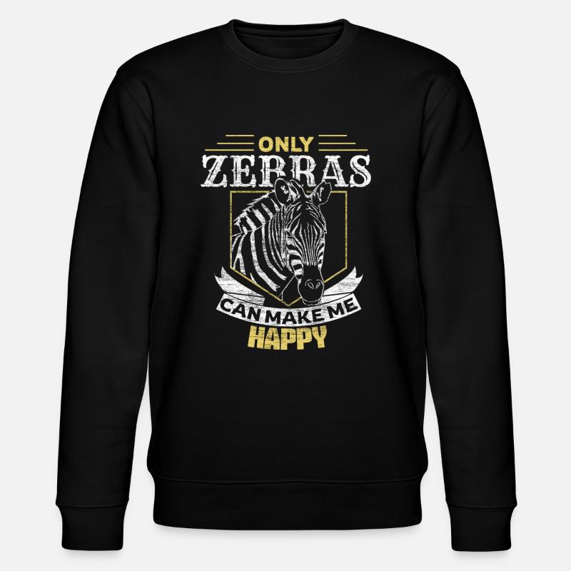 Zebra Steppe Tier - Stanley/Stella Unisex Bio-Sweatshirt CHANGER  - Schwarz