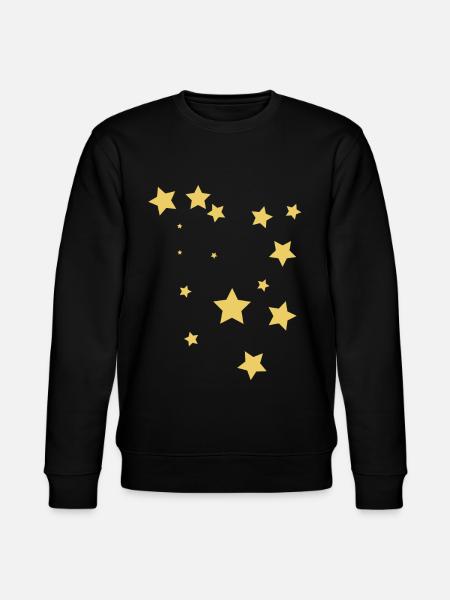 Gelbe Sterne - Stanley/Stella Unisex Bio-Sweatshirt CHANGER  - Schwarz