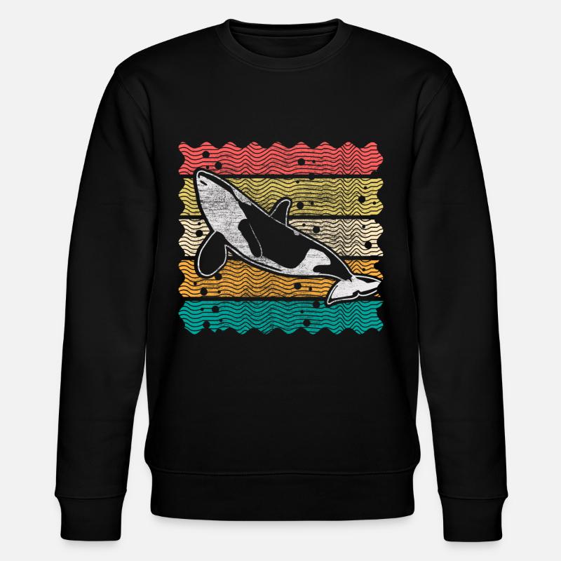 Orca Wal Weltmeer Geschenkidee - Stanley/Stella Unisex Bio-Sweatshirt CHANGER  - Schwarz