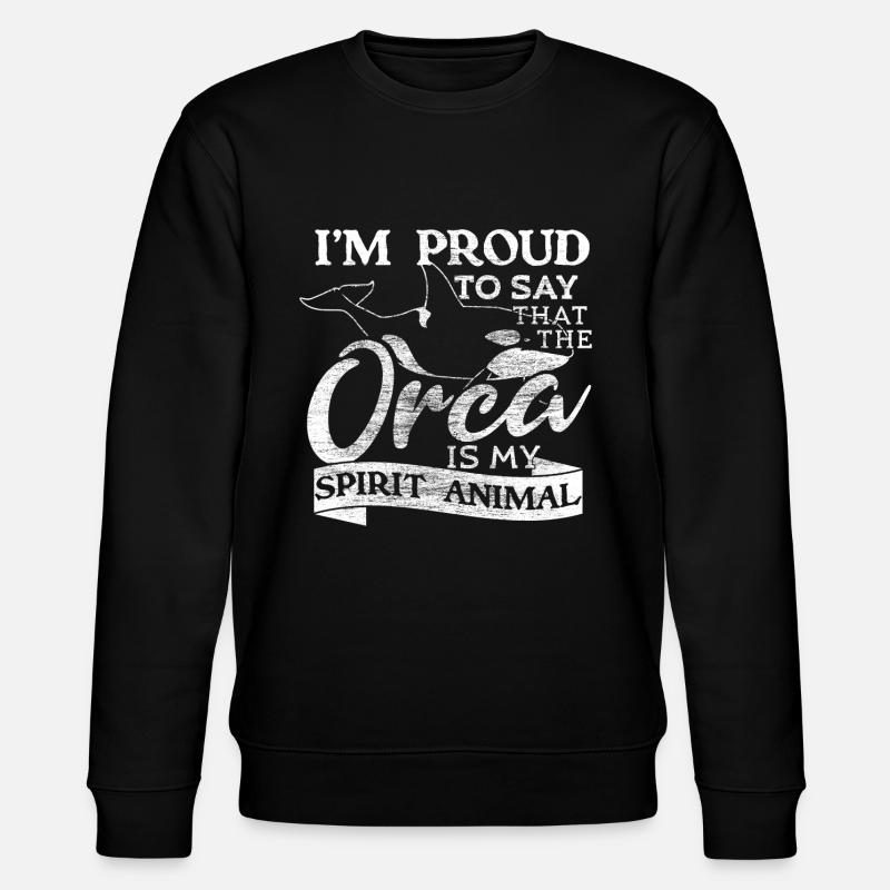 Orca Wal Geschenkidee - Stanley/Stella Unisex Bio-Sweatshirt CHANGER  - Schwarz