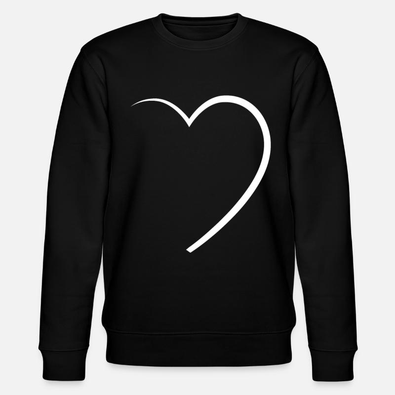Half heart - Stanley/Stella CHANGER Unisex Organic Sweatshirt - black