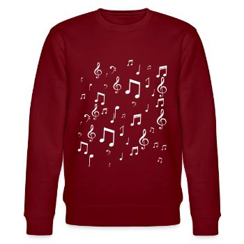 Musique Notes musicales - Sweat bio CHANGER Stanley/Stella Unisexe - bordeaux - Devant - Nik (191cm) & Marisol (170cm)