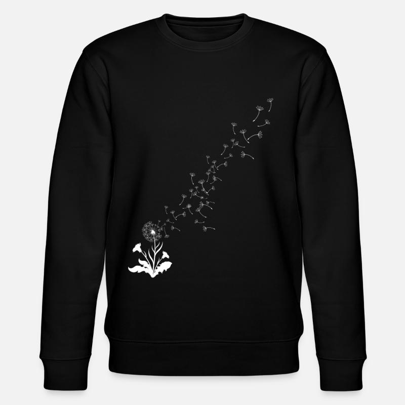 Pusteblume, Löwenzahn, Wind - Stanley/Stella Unisex Bio-Sweatshirt CHANGER  - Schwarz