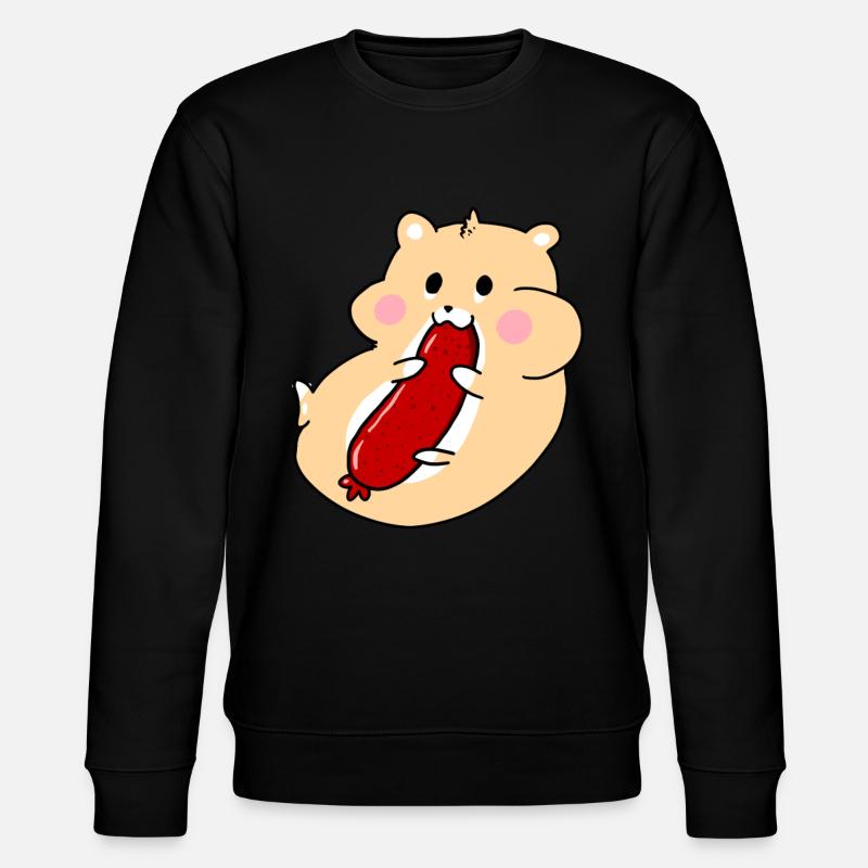 Hamsters with salami - Stanley/Stella CHANGER Unisex Organic Sweatshirt - black