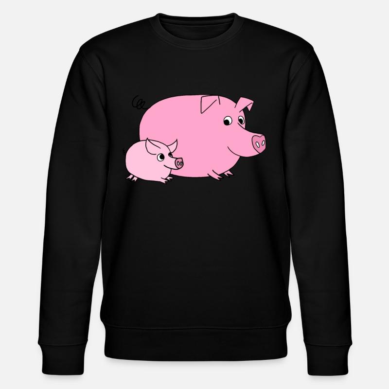 Schwein - Stanley/Stella Unisex Bio-Sweatshirt CHANGER - Schwarz