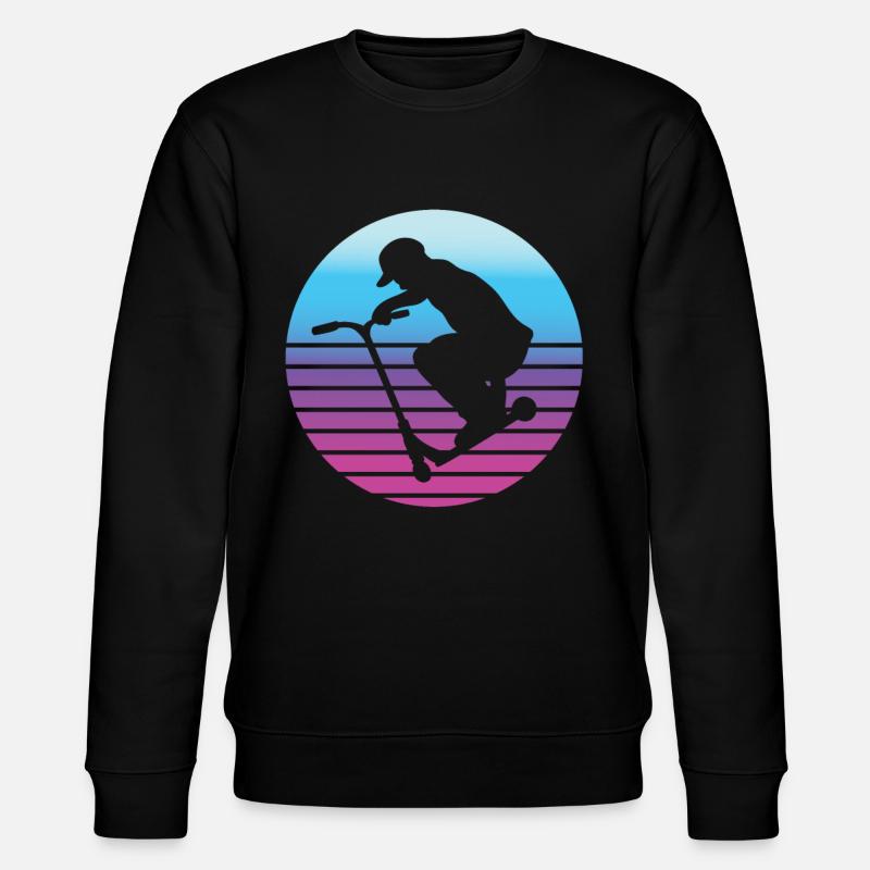 Scooter Stunt Tretroller - Stanley/Stella Unisex Bio-Sweatshirt CHANGER  - Schwarz