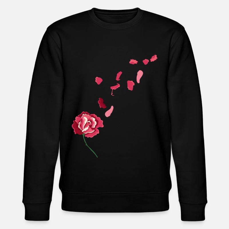 Rote Rose - Stanley/Stella Unisex Bio-Sweatshirt CHANGER  - Schwarz