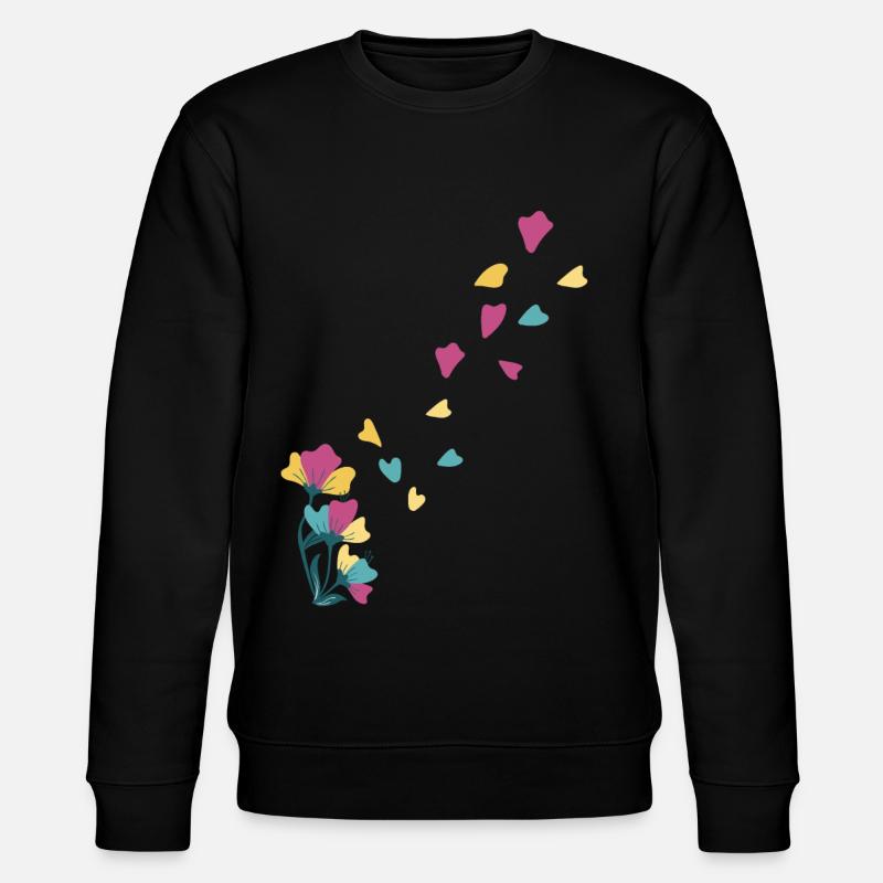 Fleurs - Sweat bio CHANGER Stanley/Stella Unisexe - noir