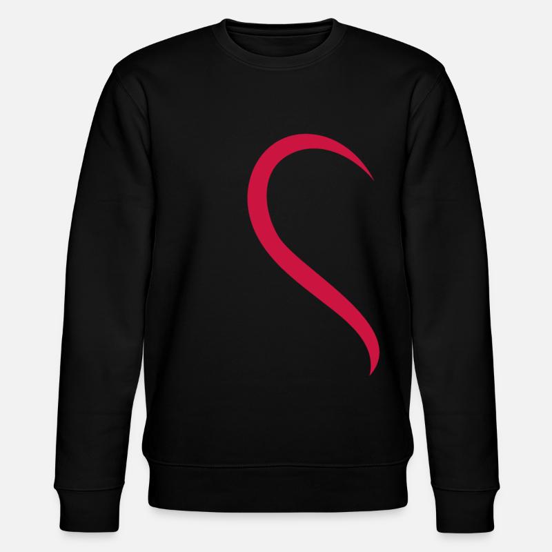 Liebe - Herz - Rot - Stanley/Stella Unisex Bio-Sweatshirt CHANGER  - Schwarz